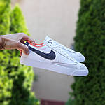 Чоловічі кросівки Nike blazer low (білі з чорним) зручні універсальні весняні кеди О10736 top, фото 7