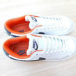 Чоловічі кросівки Nike blazer low (білі з чорним) зручні універсальні весняні кеди О10736 top, фото 5