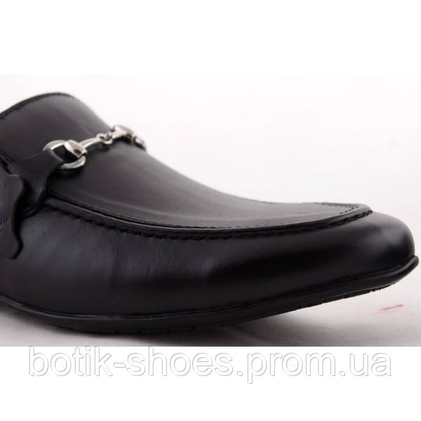Модные мужские кожаные туфли мокасины повседневные классические удобные легкие черные 42 размер Mazaro SH-16 - фото 7 - id-p575172122