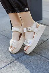 Жіночі сандалії Chanel Sandals Beige