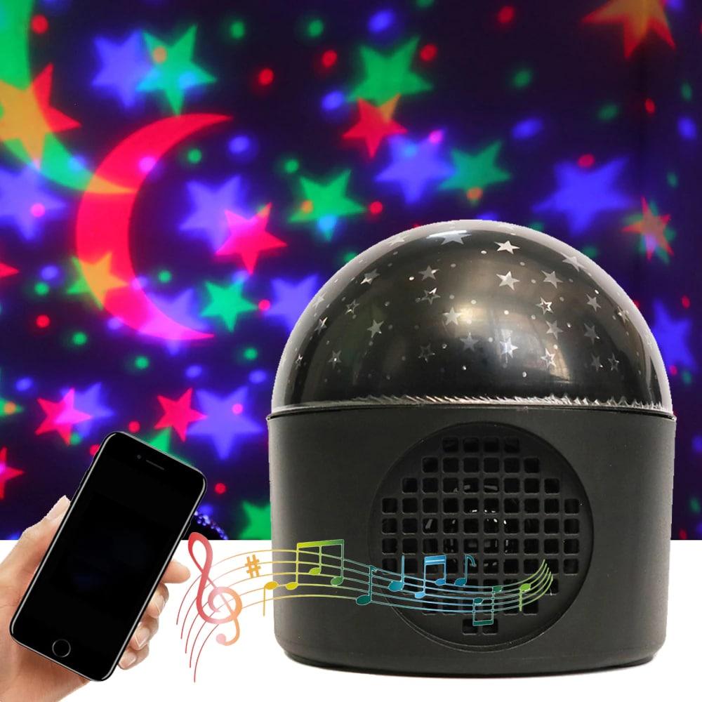 Диско куля музичний проєктор зоряного неба нічник із колонкою STAR BALL Bluetooth з MP3, USB, фото 1