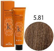 KEYRA Професійна фарба для волосся Keyracolors 5.81 світлий шатен шоколадно-попелястий, 100 мл