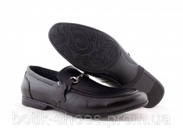 Мужские кожаные туфли кожа мокасины комфорт качественные польские весна-осень черные 41 размер Mazaro SH-16 - фото 5 - id-p578329401