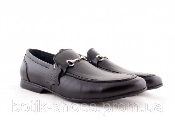 Мужские кожаные туфли кожа мокасины комфорт качественные польские весна-осень черные 41 размер Mazaro SH-16 - фото 1 - id-p578329401
