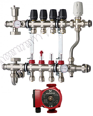 Колектори з триходовим клапаном нержавейка у складі KP