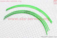 Наклейка глянцевая на 2 диска колеса 18" к-кт ЗЕЛЕНЫЙ, тип 1