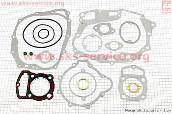 Прокладки двигуна CB-125cc-56,5 мм, к-кт 18 деталей