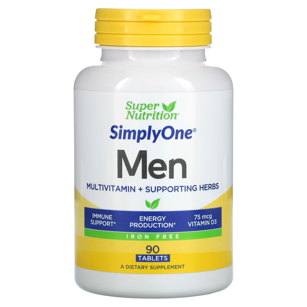 Вітаміни для чоловіків Super Nutrition Simply One Men Iron Free 90 таб.