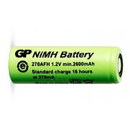 Аккумулятор промышленный GP 270AFH, 2700mAh, 8.1A, Ni-MH A/HR-AU, flat top