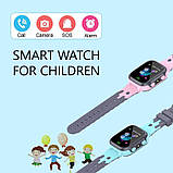 Дитячий розумний годинник E07- блакитний, фото 4