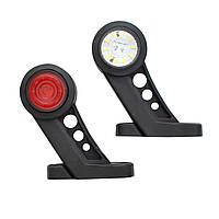 Габарит 24v косою середній кр+бел 10+10LED L-071 (2шт) (Туреччина)