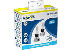 LED лампа світлодіодна H1 радіатор+кулер 5000Lm "NARVA" 19W/6500K/IP67/8-48v (2шт) (180573000)
