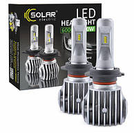 LED лампа світлодіодна H7 радіатор 6000Lm "Solar" 8607 /CREE CHIP/40W/CANBUS/6500K/IP65/32v (2шт)