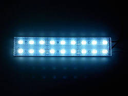 Підсвітка салону 12V LED "Призма" 2-а - 8 см - Біла - (5630) - 2А 6LED
