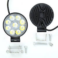 Протитуманна LED Фара Коло 27W (3W*9) 12-30V 85*100*30m Blim/Flood (2шт-27 MINI)