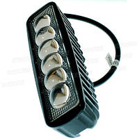 Протитуманна LED Фара прямоугол 18W (W*6) 10-30V 150*45*50m дальній/Spot ЛІНЗА (JR-6D-18W / S)