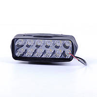 Протитуманна LED Фара Прямоугол 18W (1,5W*12) 10-30V 90* 60*55 Дальнійt (пластик) (1шт) JP0558