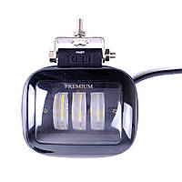 Протитуманна LED Фара Квадрат 45W (15W*3) 10-30V 120*100*60m Blimn(Кречення знизу) PREMIM (Глянець)+ДХО