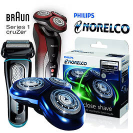 Змінні сітки і ножі для електробрит Philips і Braun 