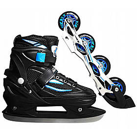 Роликовые коньки SportVida 4 в 1 SV-LG0028 Size 31-34 Black/Blue alli ОРИГИНАЛ