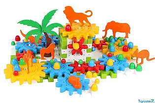 Гр Іграшка "Конструктор" 3763 (5) "Technok Toys" 118 деталей, фігурки тварин, в коробці