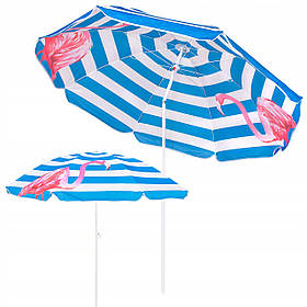Пляжный зонт с регулируемой высотой и наклоном Springos 180 см BU0013 alli ОРИГИНАЛ