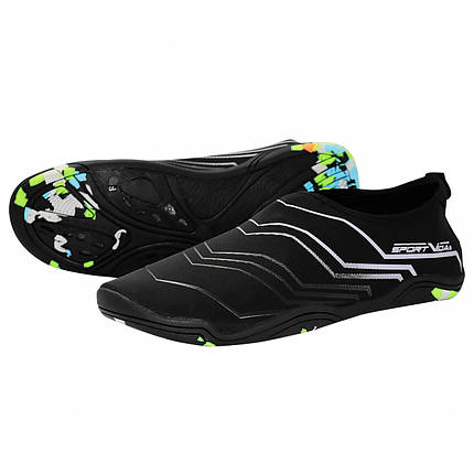 Обувь для пляжа и кораллов (аквашузы) SportVida SV-GY0006-R44 Size 44 Black/Grey alli ОРИГИНАЛ, фото 2
