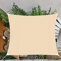 Тент-парус тіньовий для дому, саду та туризму Springos 3 x 3 м SN1030 Beige, фото 6