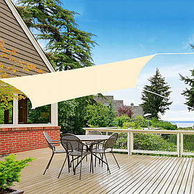 Тент-парус теневой для дома, сада и туризма Springos 3 x 3 м SN1028 Light Yellow alli ОРИГИНАЛ