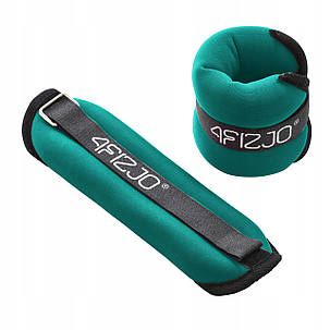 Обважнювачі-манжети для ніг та рук 4FIZJO 2 x 1.5 кг Black/Green (P-5907739311092), фото 1