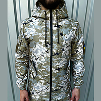 Мужская тактическая военная куртка пиксель зсу, армейская ветровка с капюшоном камуфляжная летняя