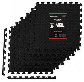 Мат-пазл (ласточкин хвост) Springos Mat Puzzle EVA 180 x 120 x 1.2 cм FM0004 Black Скидка All 1265