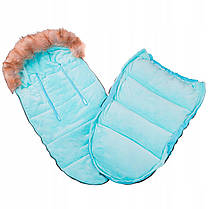Дитячий конверт для коляски, санчат 4 в 1 Springos SB0015 Sky Blue, фото 5