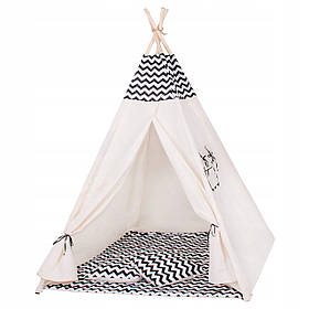 Детская палатка (вигвам) Springos Tipi XXL TIP02 White/Black alli ОРИГИНАЛ