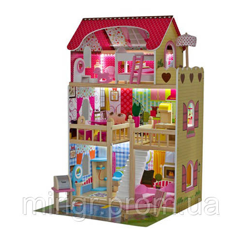 Купить *Деревянный домик с мебелью для кукол со светом (аналог KidKraft ...