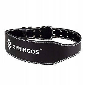 Пояс для тяжелой атлетики и пауэрлифтинга Springos FA0120 L Black Скидка All 1319