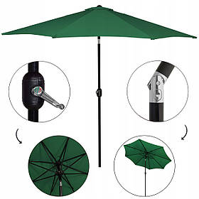 Зонт садовый стоячий (для террасы, пляжа) с наклоном Springos 290 см GU0019 alli ОРИГИНАЛ