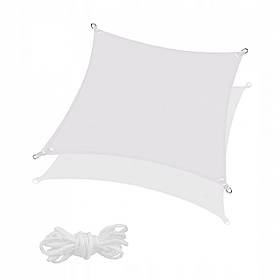 Тент-парус теневой для дома, сада и туризма Springos 4 x 4 м SN1025 Light Grey alli ОРИГИНАЛ