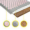 Коврик акупунктурный с подушкой 4FIZJO Eco Mat Аппликатор Кузнецова 68 x 42 см 4FJ0228 Grey/Pink Скидка All 1365, фото 6