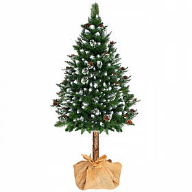 Искусственная елка Springos 190 см сосна со стволом заснеженная с шишками CT0047 alli ОРИГИНАЛ