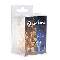 Гірлянда на батарейках Springos 9.9 м 100 LED CL0023 Pink/Blue, фото 3