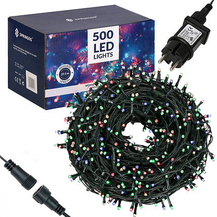 Гірлянда вулична (зовнішня) Springos 25 м 500 LED CL0522 Mix, фото 1