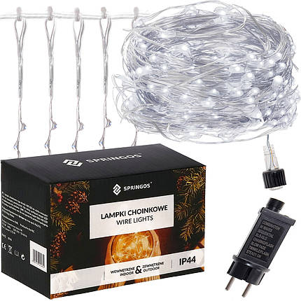 Гірлянда водоспад (штора) Springos 2 x 2 м 400 LED CL0098 Cold White, фото 1
