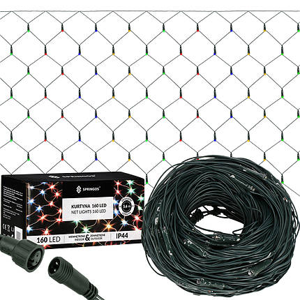 Гірлянда сітка Springos 2 x 2.6 м 160 LED CL4014 Mix, фото 1
