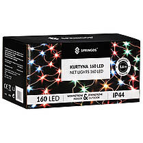 Гірлянда сітка Springos 2 x 2.6 м 160 LED CL4014 Mix, фото 6