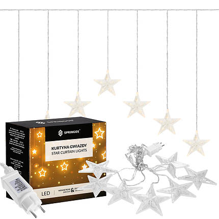 Гірлянда бахрома вулична (зовнішня) Springos 2 м 70 LED CL4016 Warm White, фото 1