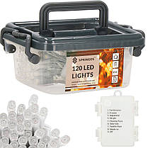 Гірлянда на батарейках Springos 9 м 120 LED CL0172 Cold White, фото 5