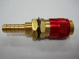 Втулка з'єднувальна швидкознімна NW5, діам. 8 мм, корпус червоного кольору