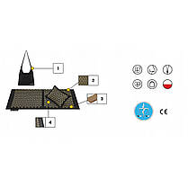 Коврик акупунктурный с подушкой 4FIZJO Eco Mat Аппликатор Кузнецова 130 x 50 см 4FJ0291 Black/Gold Скидка All 1426, фото 2