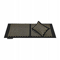 Коврик акупунктурный с подушкой 4FIZJO Eco Mat Аппликатор Кузнецова 130 x 50 см 4FJ0291 Black/Gold Скидка All 1426, фото 3